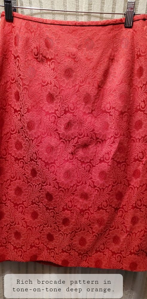 Striking Deep Orange Pencil Skirt (EUC)